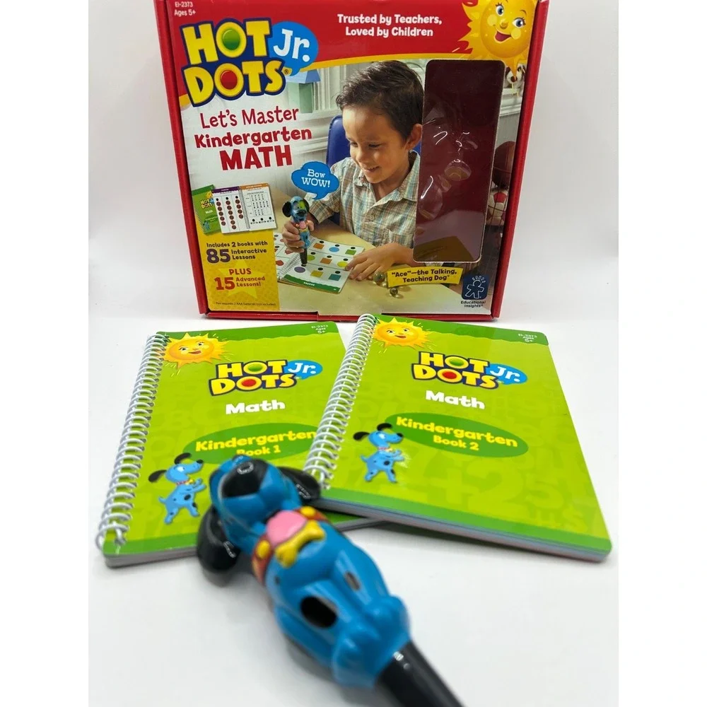 Hot Dots Jr Let's Master Kindergarten Math TESTED WORKING & COMPLETE Educational